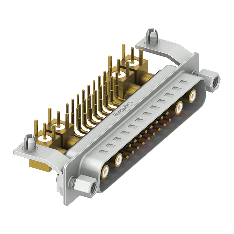 21W4公PCB彎插板/鉚支架11.6/射頻同軸50歐姆