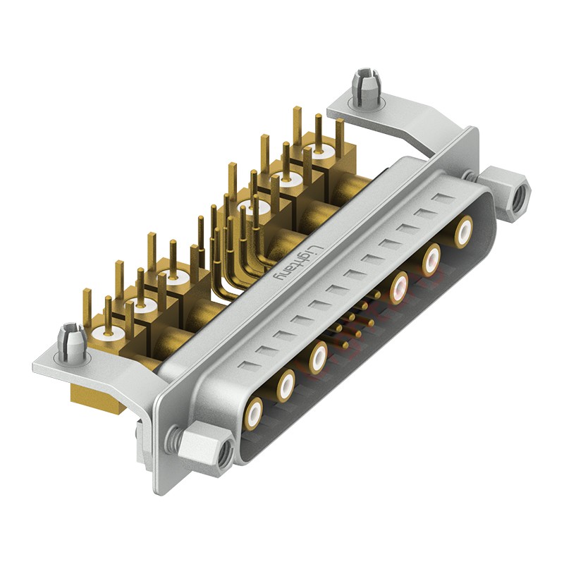 13W6A公PCB彎插板/鉚支架11.6/射頻同軸75歐姆