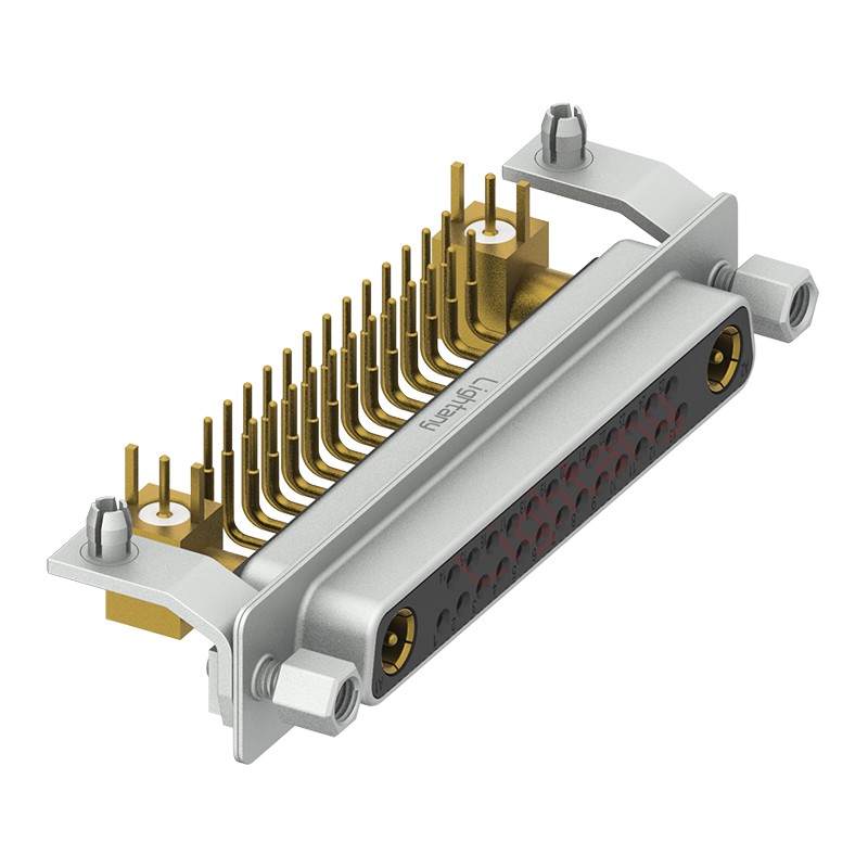 27W2母PCB彎插板/鉚支架11.6/射頻同軸50歐姆