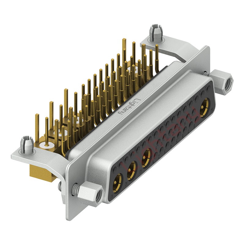 36W4母PCB彎插板/鉚支架12.2/射頻同軸75歐姆