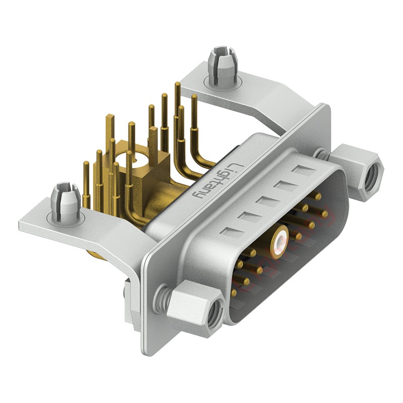 11W1公PCB彎插板/鉚支架10.8/射頻同軸75歐姆