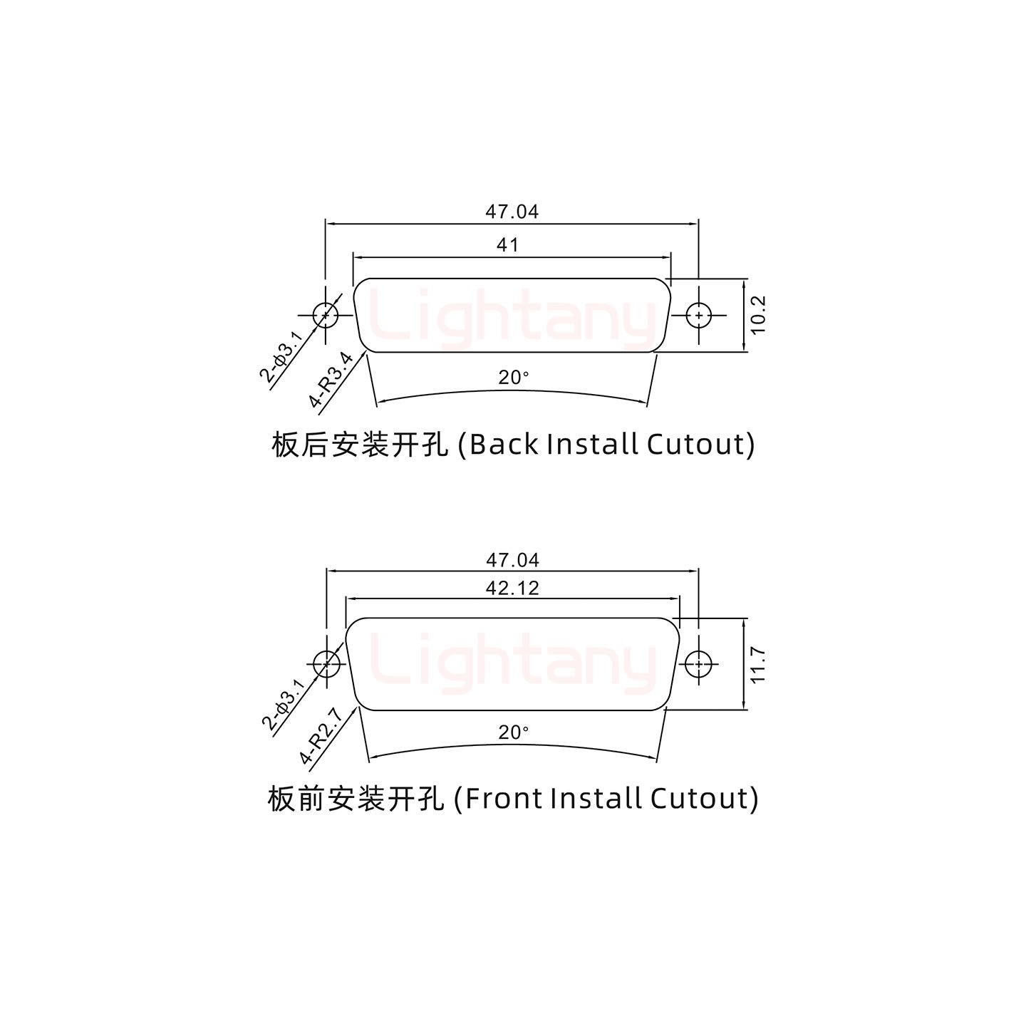 4W4母長體焊線/螺絲螺母/大電流30A