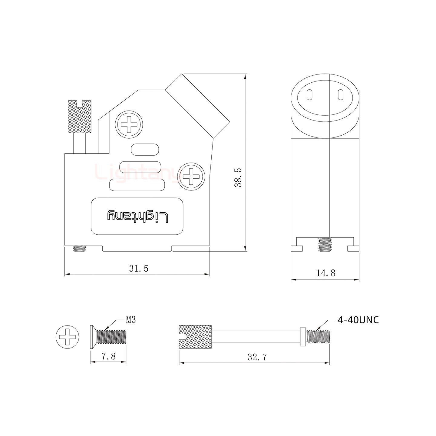 HDB15公焊線+金屬外殼1392斜出線4~12mm