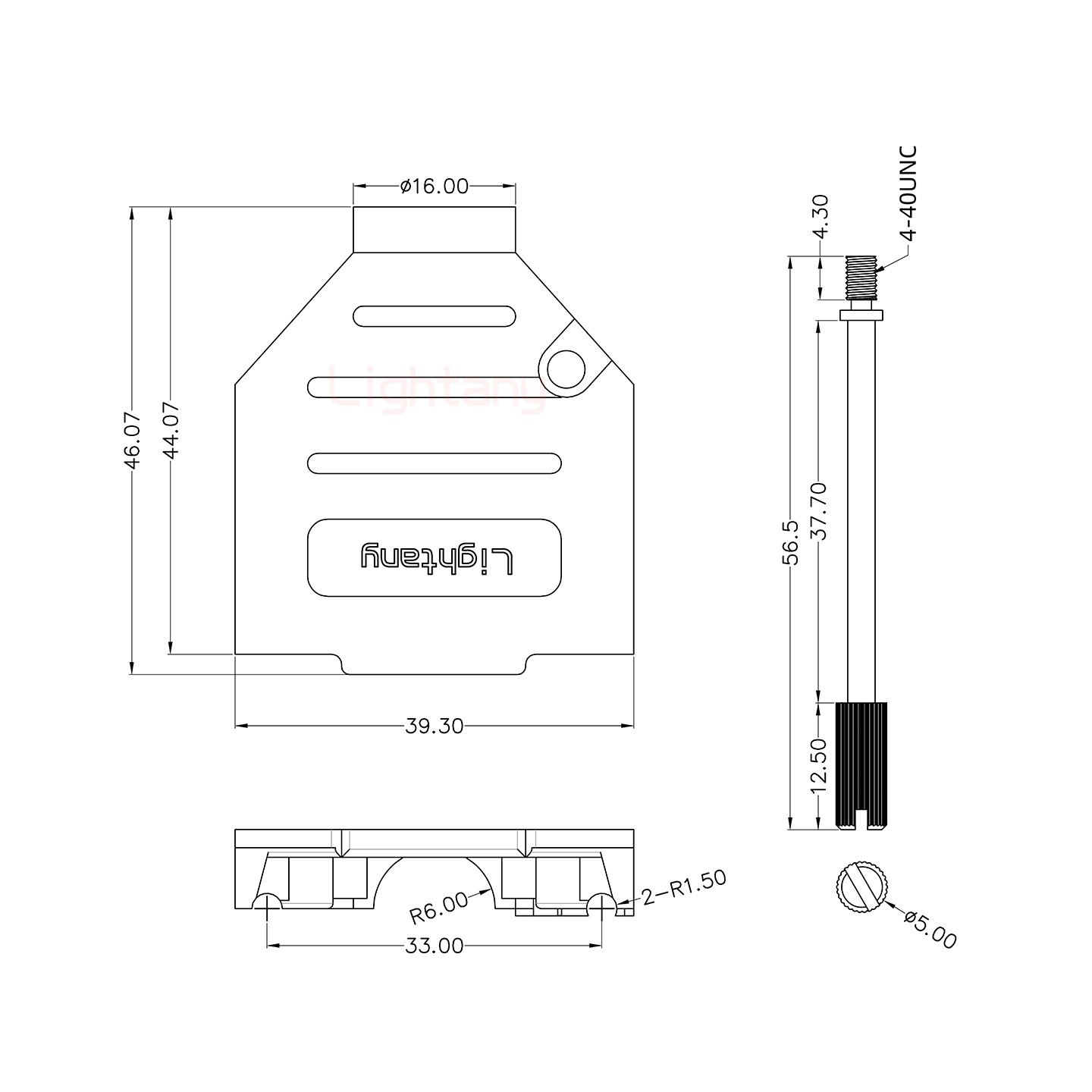 7W2公焊線式75歐姆+15P金屬外殼1664直出線4~12mm