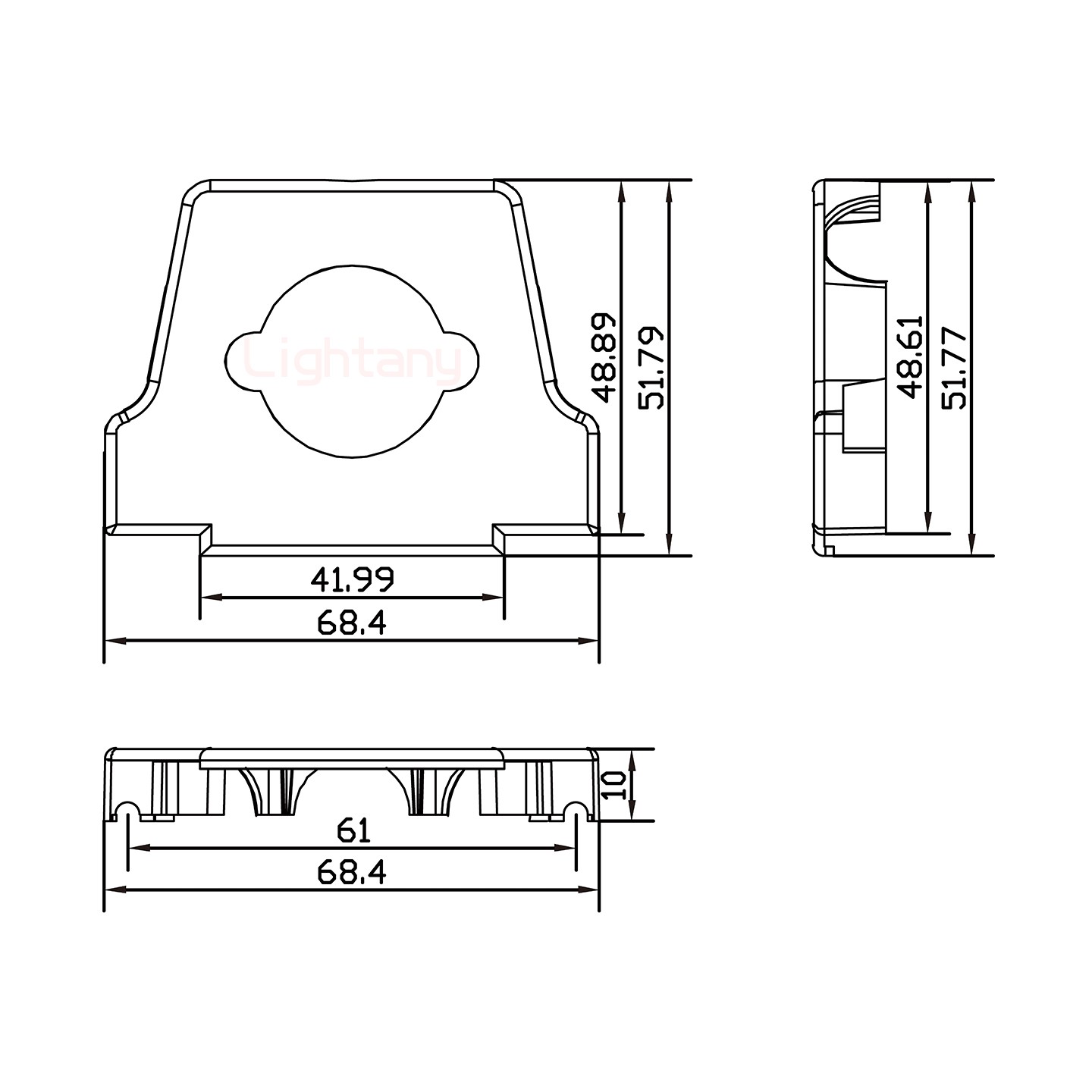 24W7公短體焊線40A+50P金屬外殼2252三個(gè)出線孔12mm