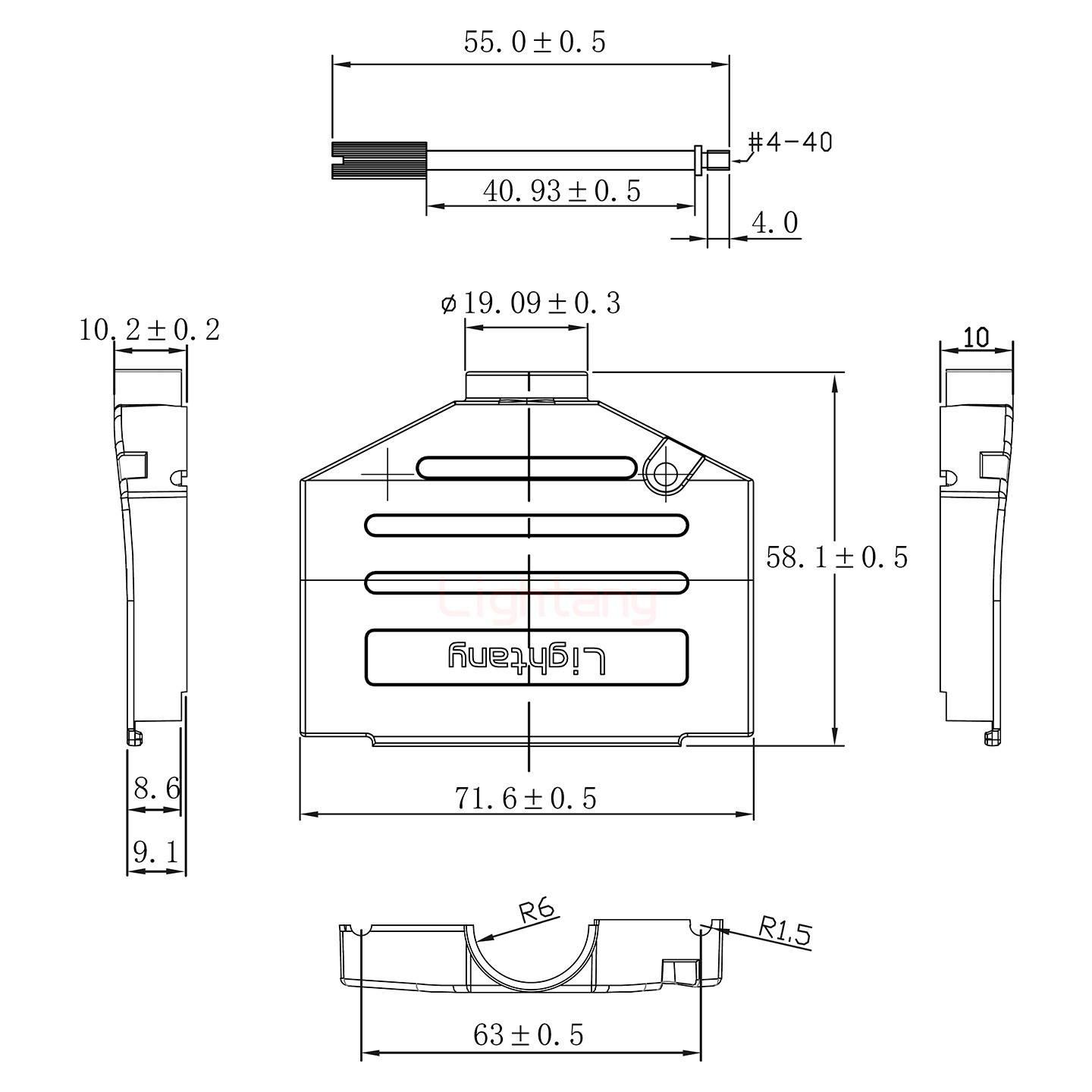 17W5公焊線式50歐姆+37P金屬外殼2185直出線4~12mm