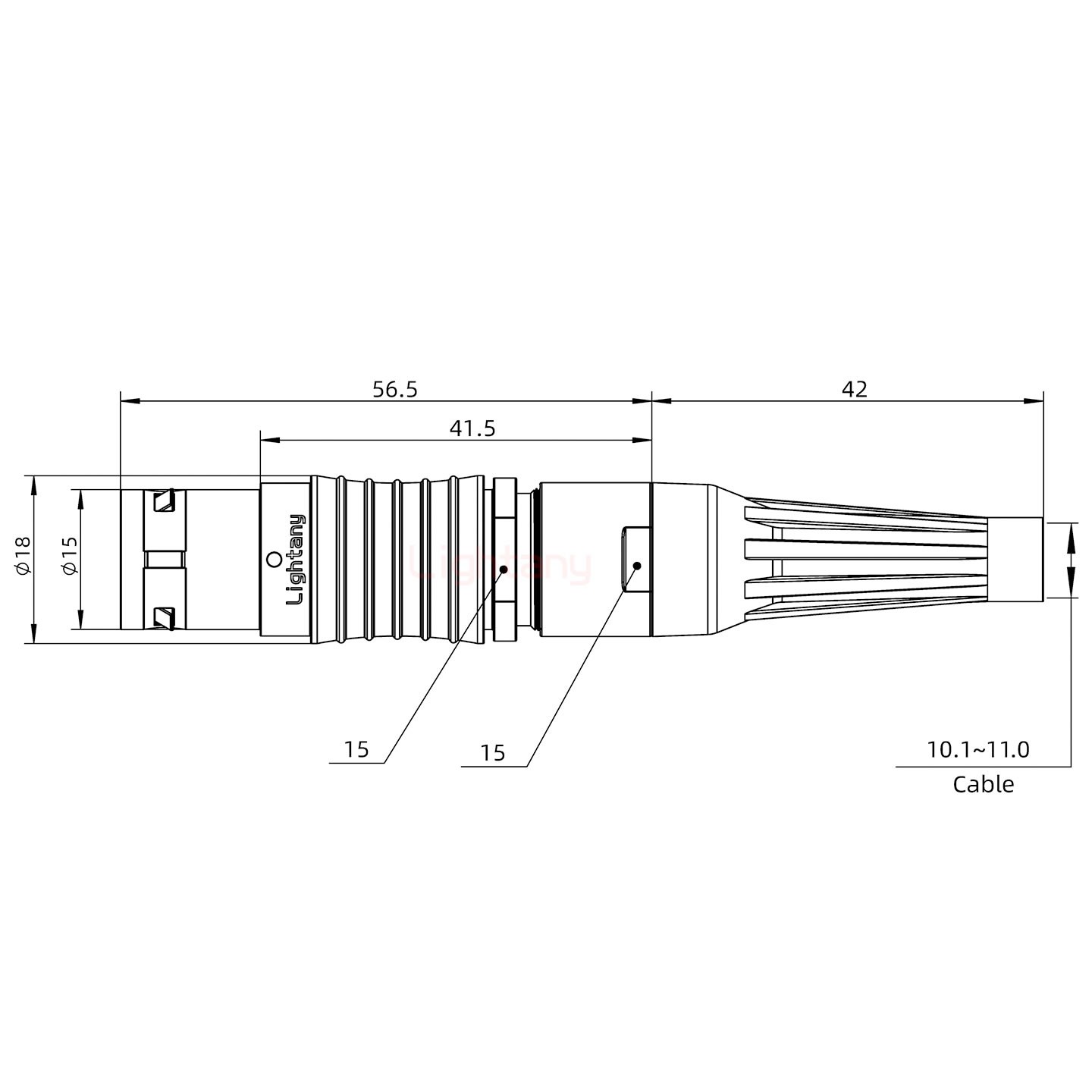 FGG.3B.006.CLAD12Z帶護套直式插頭