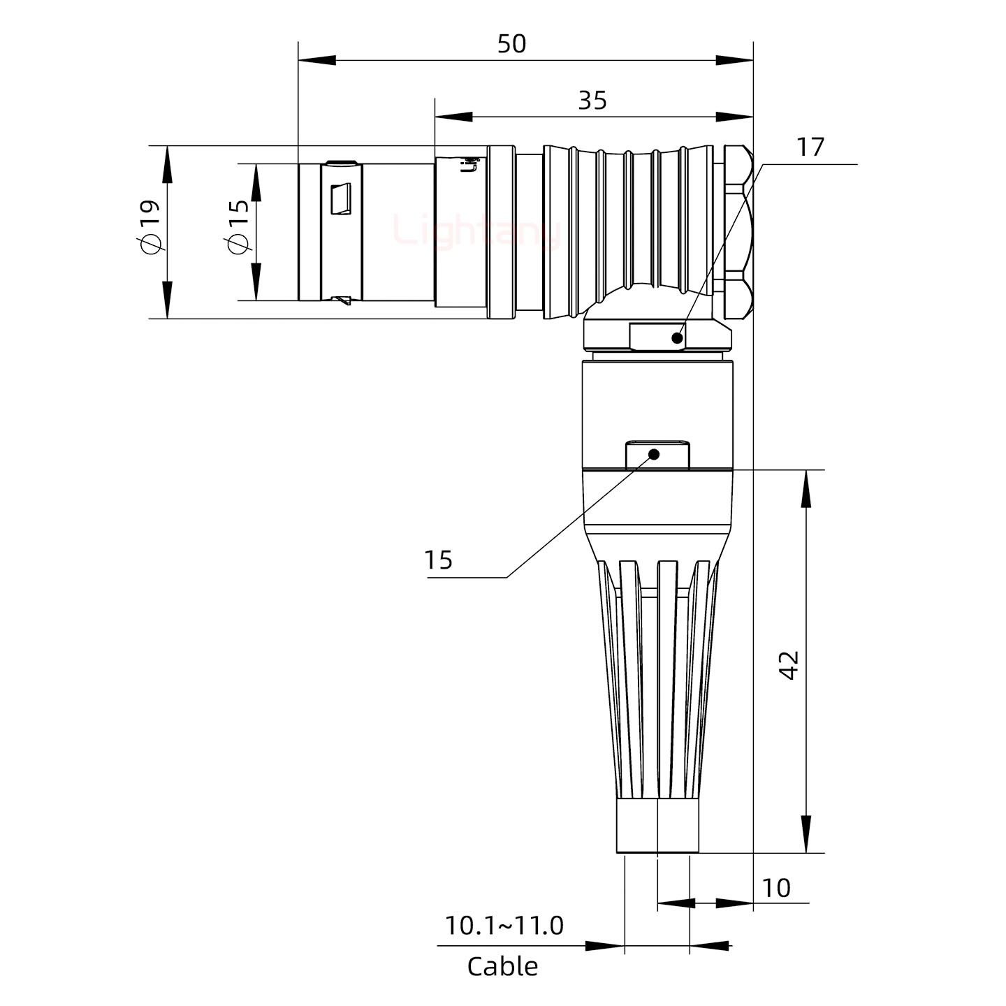 FHG.3B.006.CLAD11Z帶護套彎式插頭