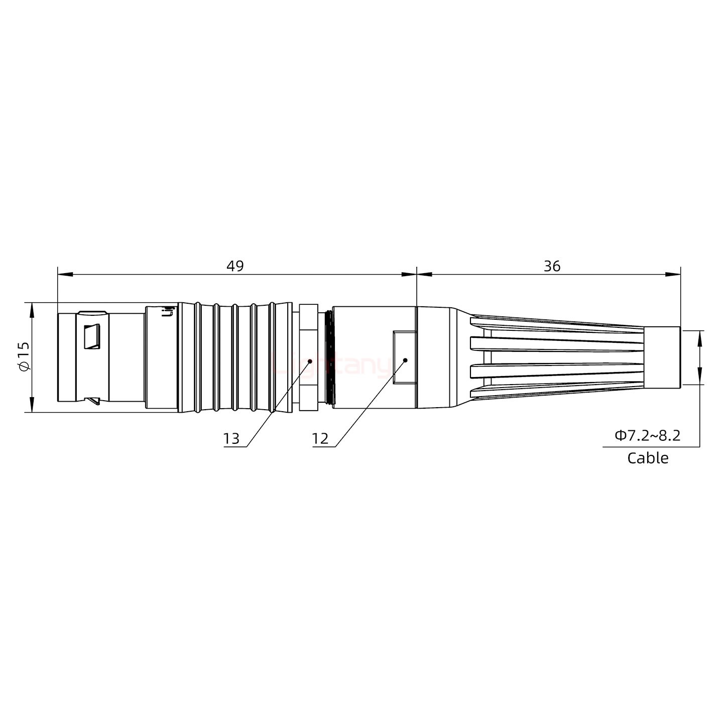 FGG.2B.003.CLAD82Z帶護(hù)套直式插頭