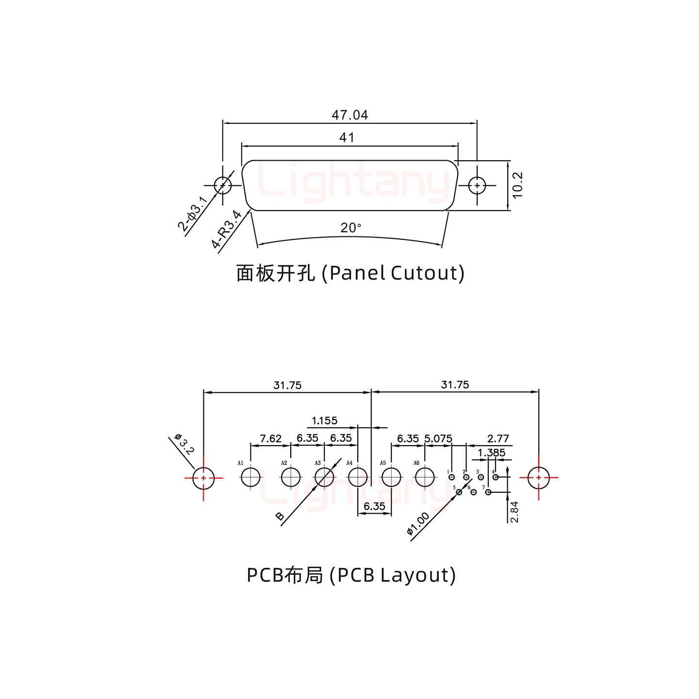 13W6B公PCB直插板/鉚支架7.0/大電流40A