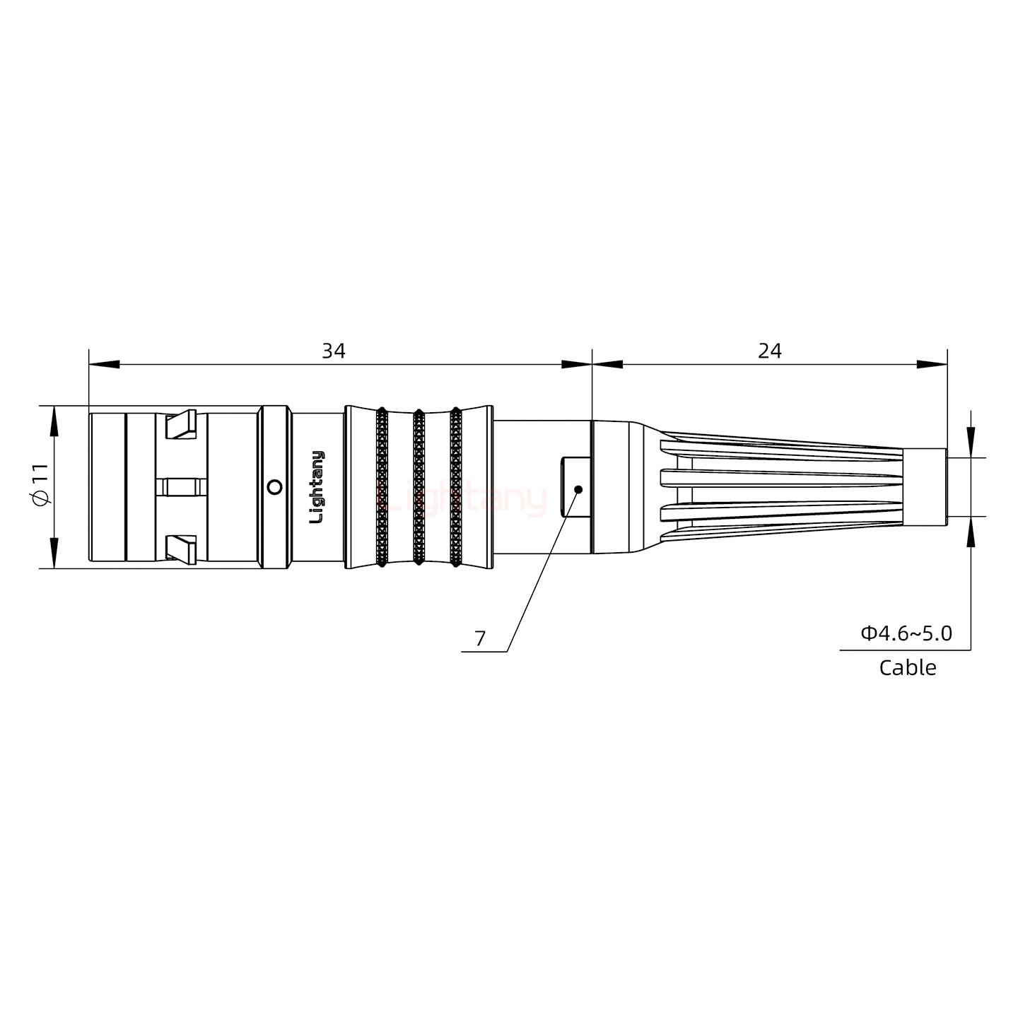 FGG.0K.009.CLAC50Z推拉自鎖帶護套直式插頭