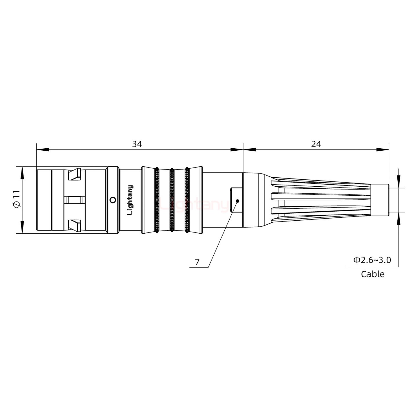 FGG.0K.005.CLAC30Z推拉自鎖帶護(hù)套直式插頭